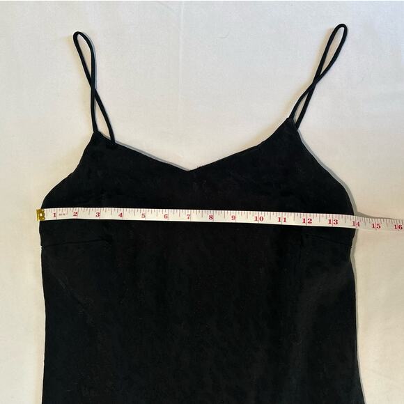 Topshop Leopard Print Jacquard Black Spaghetti Strap Mini Dress Slip Size 0 XS - Picture 8 of 12